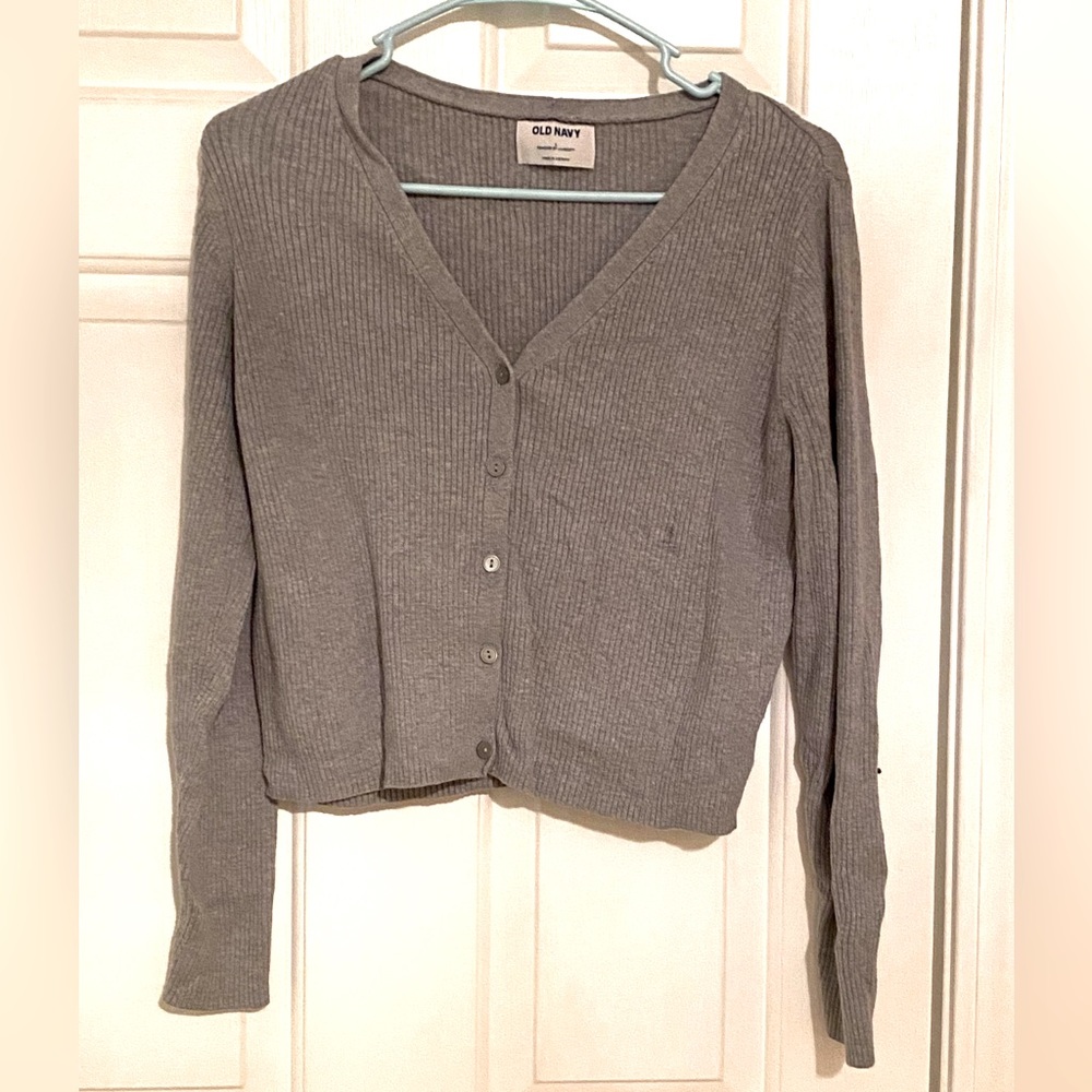 Ribbed cropped Old Navy sweater